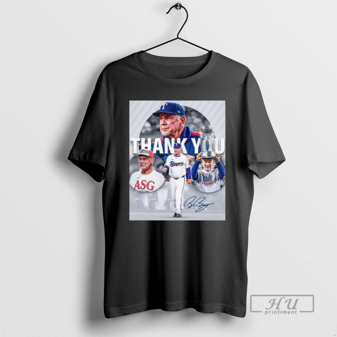 Officials Texas Rangers Thank You Bruce Bochy Signature T Shirt