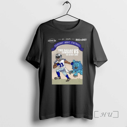 Officials The Dallas Cowboys Vs The Detroit Lions Thursday Night Football 2025 Circle Black Premium