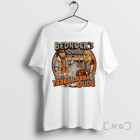 Officials The Flintstones And The Big Lebowski Bedrocks Bowling Yabba Dabba Dude Premium T Shirts