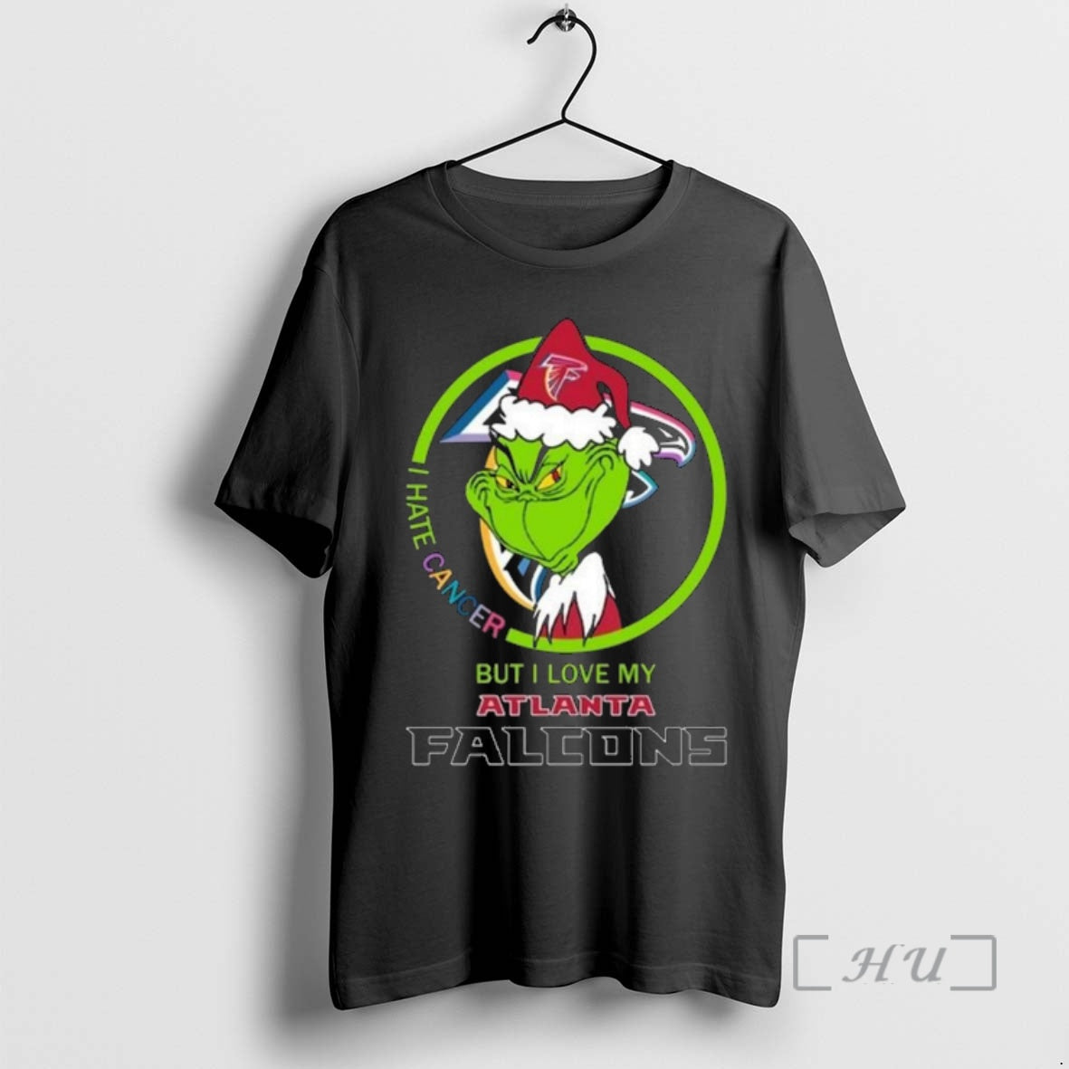 Officials The Grinch I Hate Cancer But I Love My Atlanta Falcons Merry Christmas Premium - clothing by TeeHivey.com