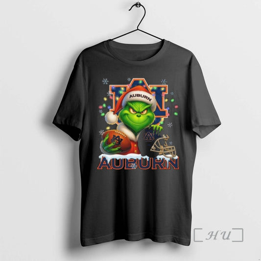 Officials The Grinch X Ball And Helmet Auburn Tigers Merry Christmas 2025 Premium T Shirts - clothing by TeeHivey.com