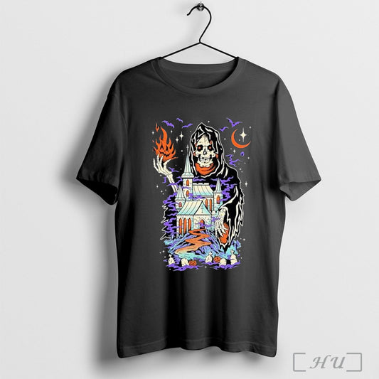 Officials The Haunted Castle Death Halloween T Shirt