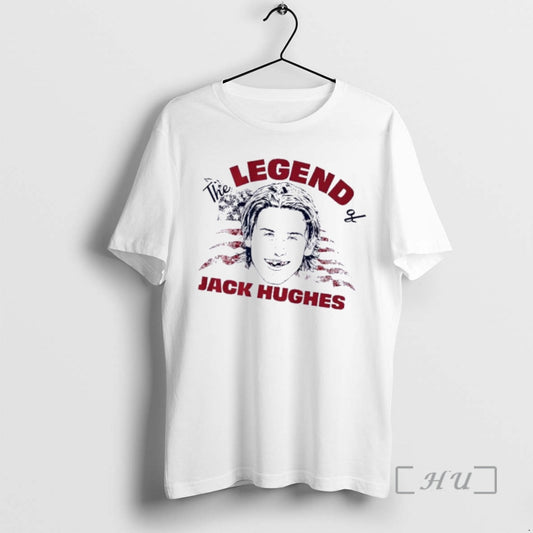 Officials The Legend Of Jack Hughes Usa Flag