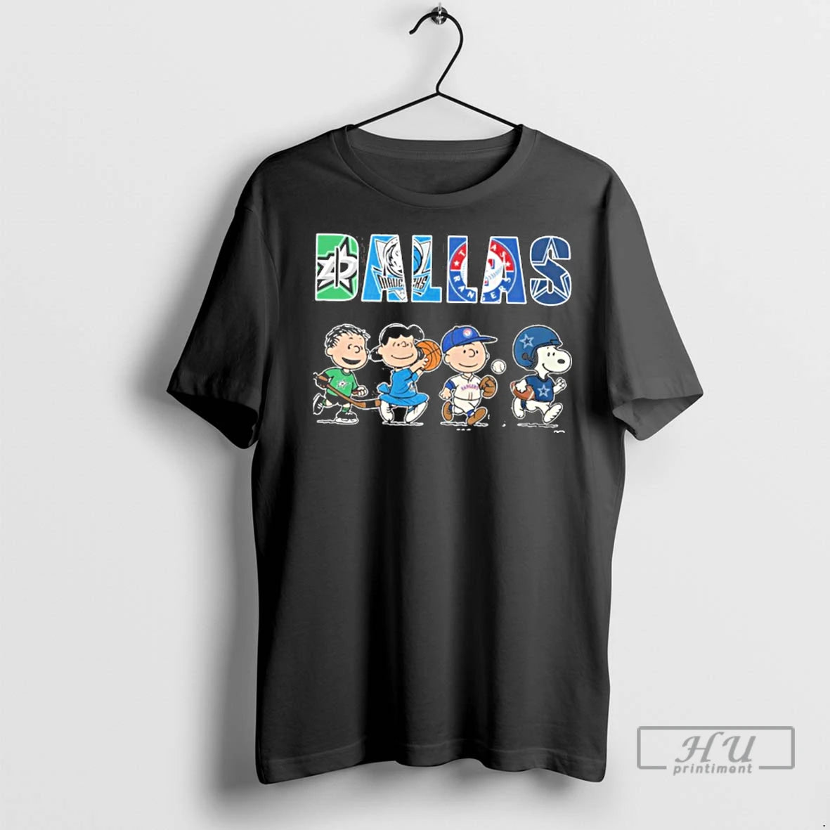 Officials The Peanuts Playing X Dallas Sports Teams T Shirts