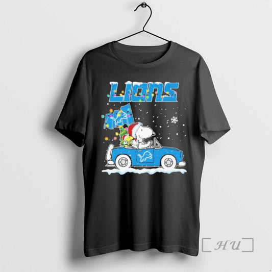 Officials The Peanuts X Detroit Lions Driving Car Christmas - clothing by TeeHivey.com