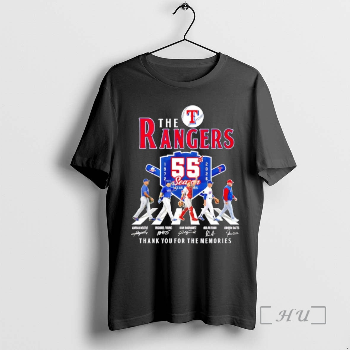 Officials The Rangers 55th Anniversary 1972 2026 Thank You For The Memories Premium T Shirts