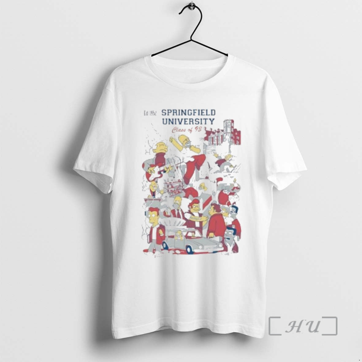Officials The Simpsons Springfield University Class Of 93 Homer Goes To College Premium T Shirts - clothing by TeeHivey.com