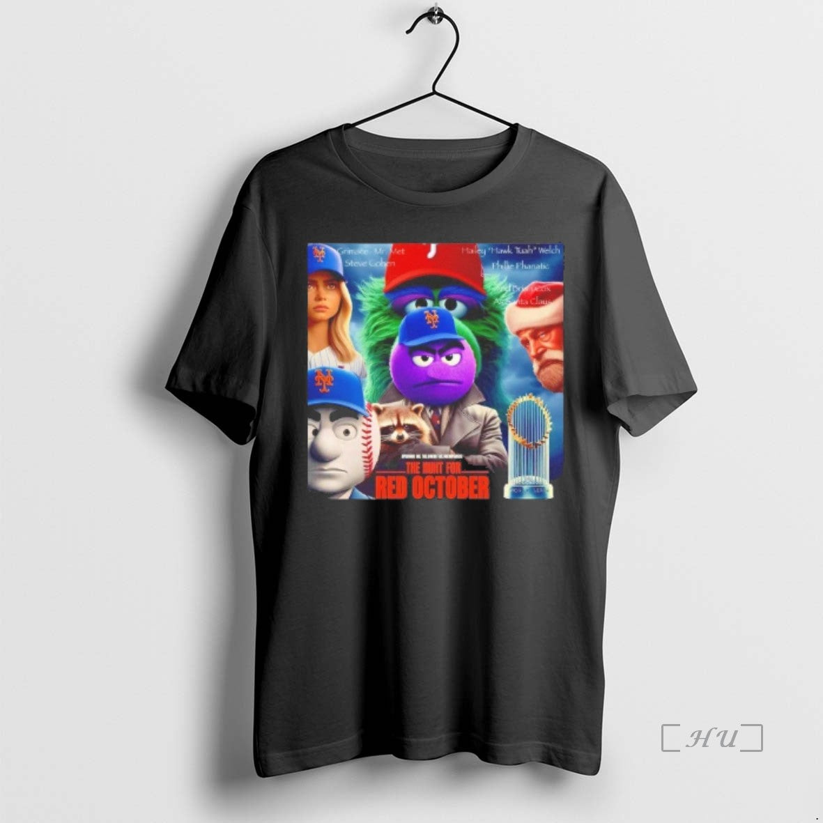 Officials The Hunt For Red October Ny Mr Mets Grimace And Santa Claus T Shirts - clothing by TeeHivey.com