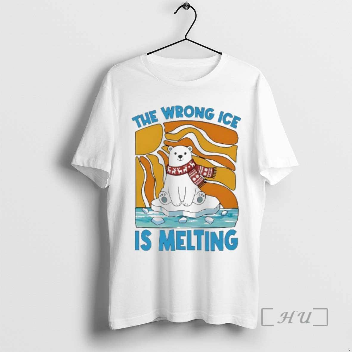 The Wrong Ice Is Melting Polar Bear Abolish Ice Cartoon - clothing by TeeHivey.com
