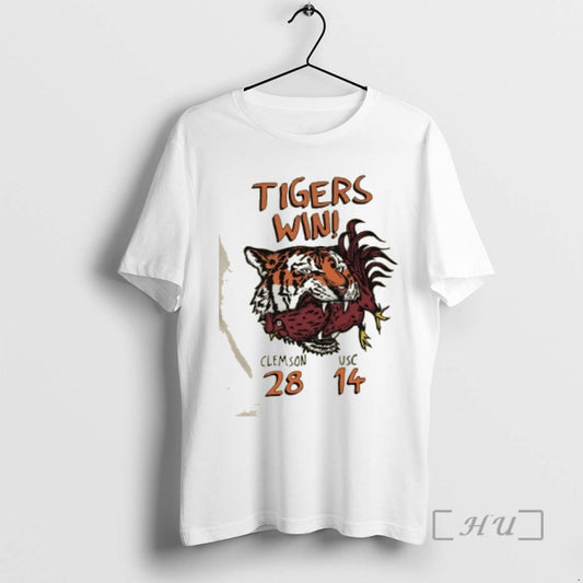 Officials Tigers Win Clemson Beat Usc 28 14 2025 Football Mascot Premium T Shirts Sweater - clothing by TeeHivey.com