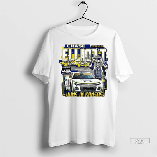 Officials Trendy Chase Elliott Checkered Flag Sports 2025 Hollywood Casino 400 Race Winner Ornaments