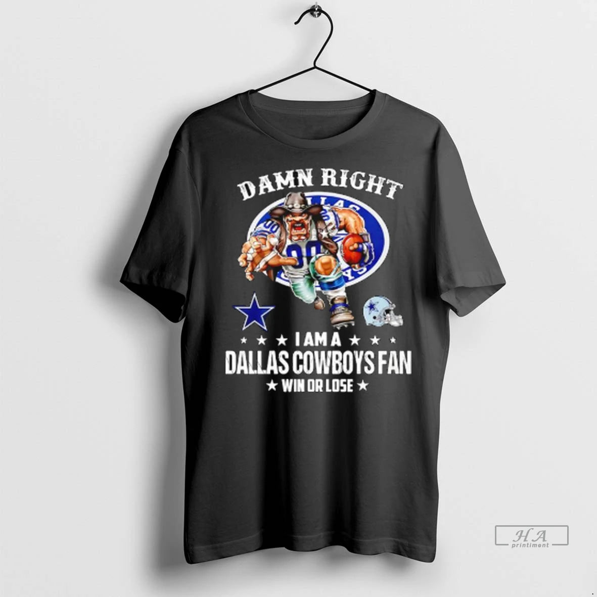 Officials Trendy Damn Right I Am A Dallas Cowboys Fan Win Or Lose Helmet Logo