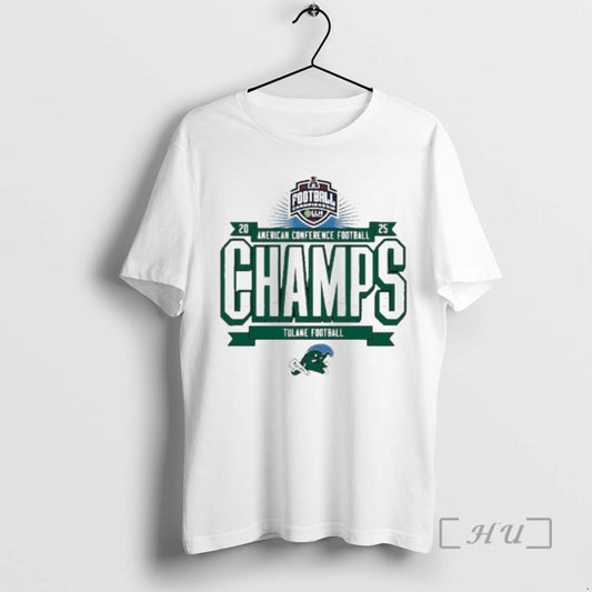 Officials Tulane Green Wave 2025 American Conference Football Champions - clothing by TeeHivey.com
