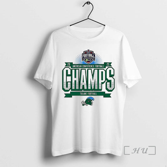 Officials Tulane Green Wave Football American Conference Football Champs 2025 - clothing by TeeHivey.com