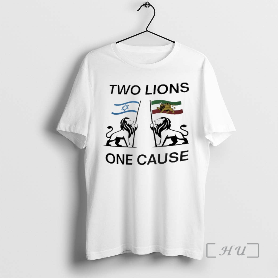 Officials Two Lions One Cause Israel Iran Flag