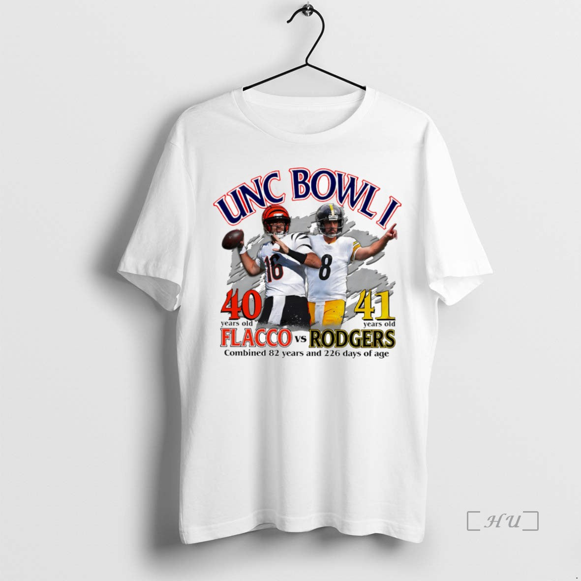 Officials Unc Bowl I 40 Years Old Flacco Vs 41 Years Old Rodgers T Shirts - clothing by TeeHivey.com