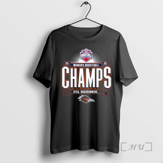 Officials Utsa Roadrunners 2026 Womens Basketball American Conference Champs Locker Room Premium T Shirts Sweater