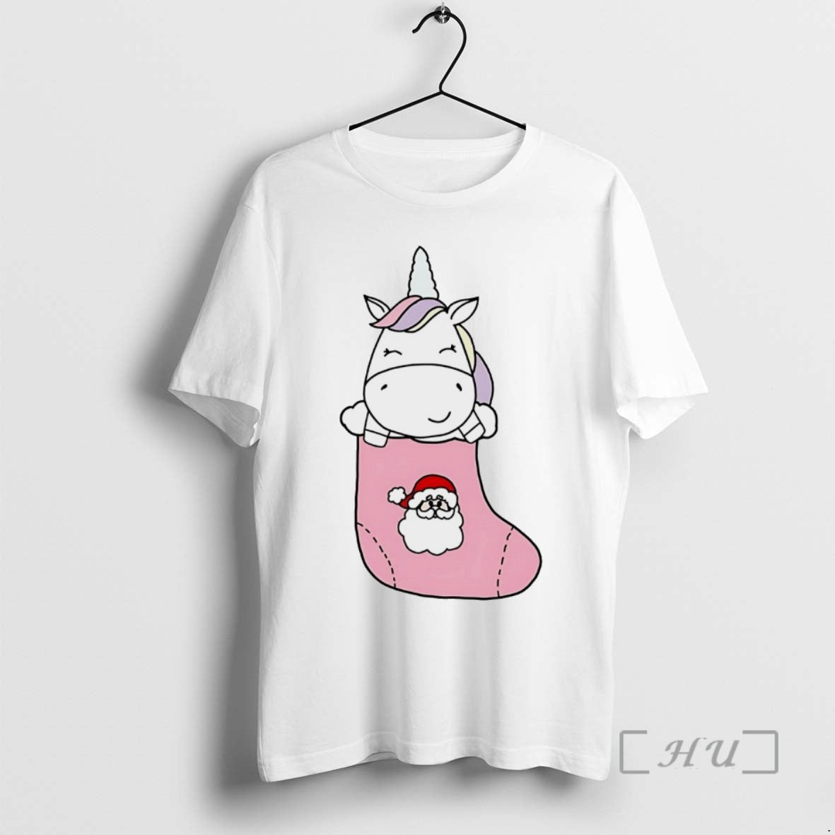 Officials Unicorn In Santa Christmas Stocking Cute Holiday White - clothing by TeeHivey.com