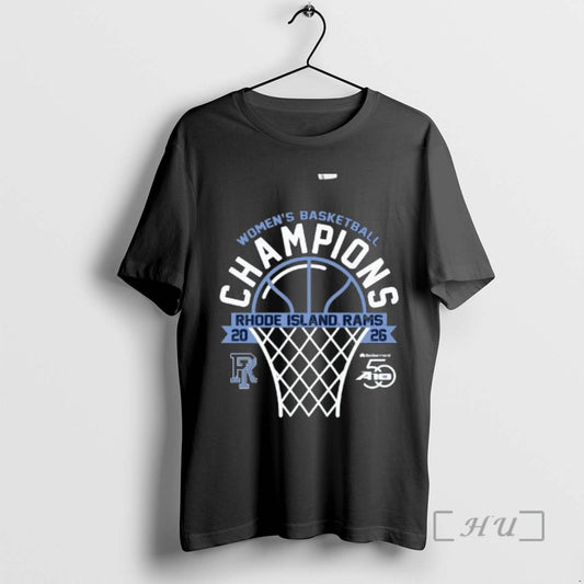 Officials University Of Rhode Island Womens Basketball 2026 Atlantic 10 Tournament Champions Premium T Shirts