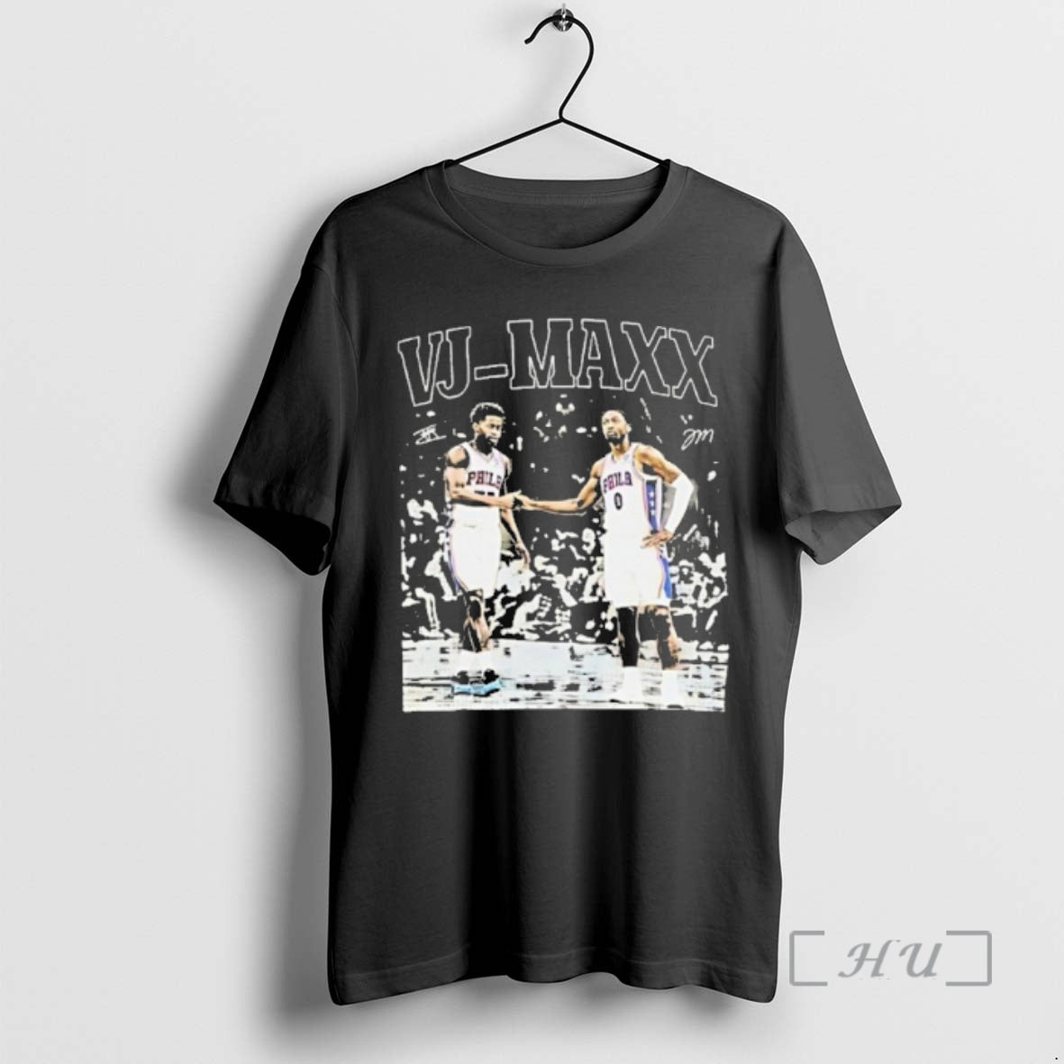 Officials V J Edgecombe And Tyrese Maxey Vj Maxx Philadelphia 76ers Signatures Premium T Shirts - clothing by TeeHivey.com
