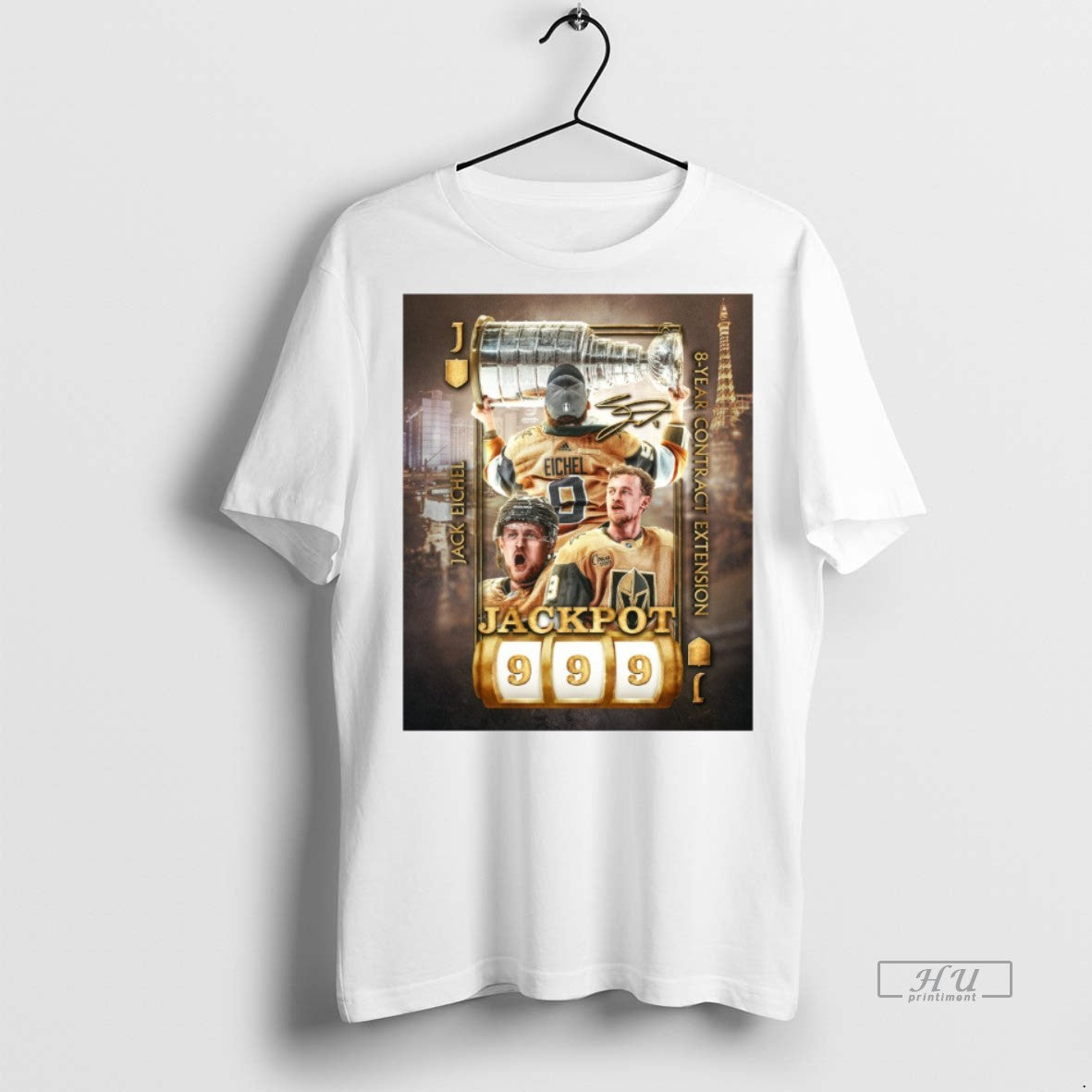 Officials Vegas Golden Knights Jack Eichel 8 Years Contract Extension Jackpot 999 Signature - clothing by TeeHivey.com