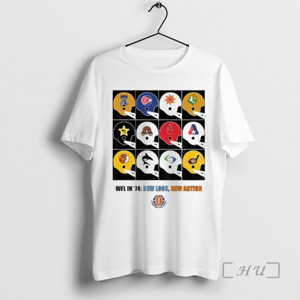 Officials Wfl In 74 New Look New Action Helmet World Football League Premium T Shirts - clothing by TeeHivey.com