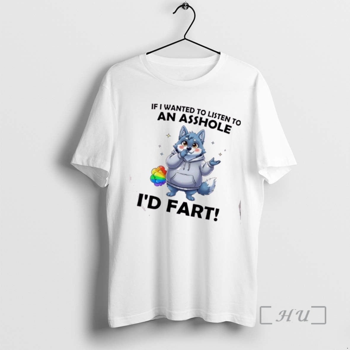 Officials Wolf If I Wanted To Listen To An Asshole Id Fart Premium T Shirts - clothing by TeeHivey.com