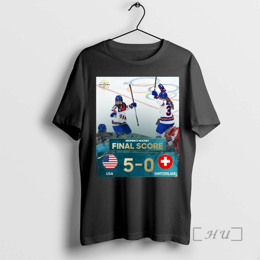 Officials Womens Hockey Final Score Usa 5 0 Switzerland Winter Olympics Premium T Shirts Sweater - clothing by TeeHivey.com