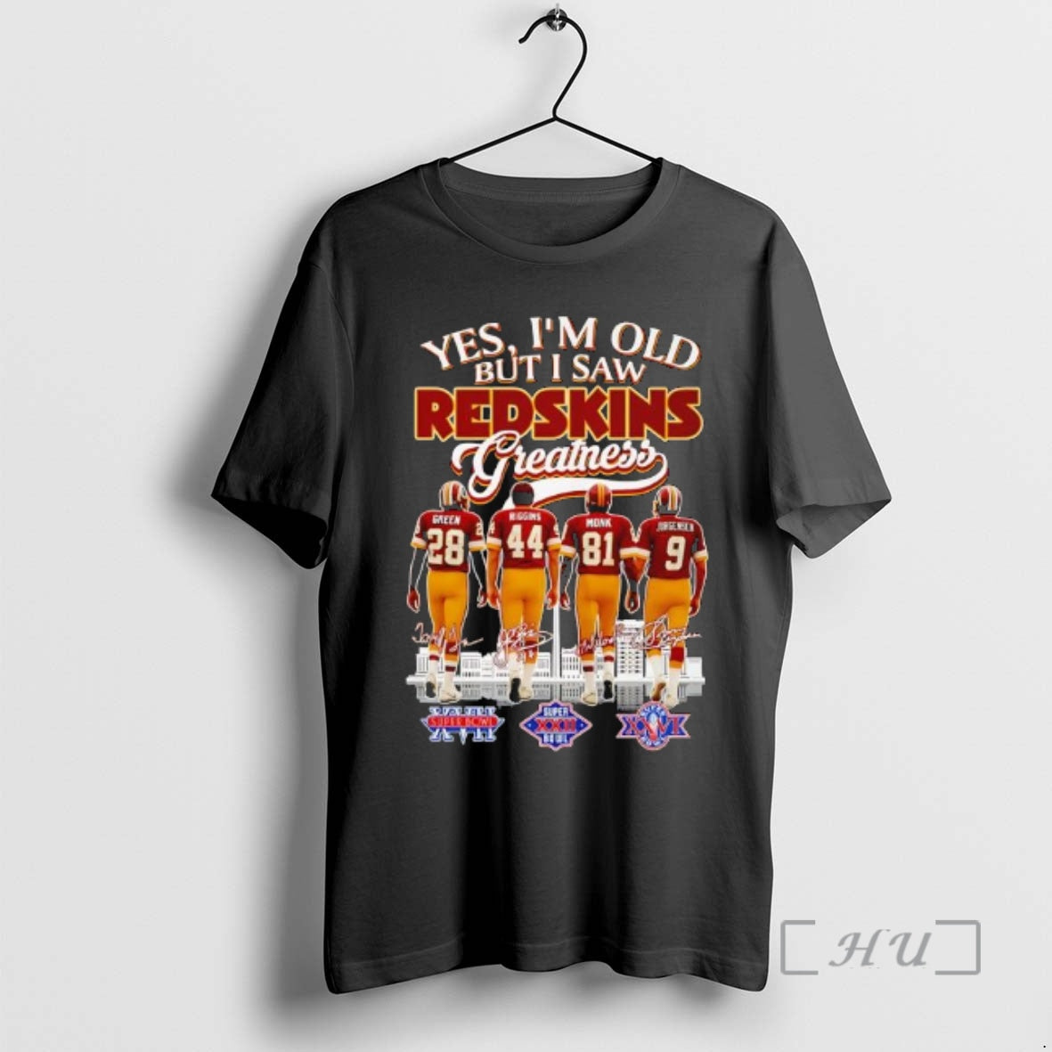 Officials Yes Im Old But I Saw Washington Redskins Greatness Players Skyline Signatures Premium - clothing by TeeHivey.com