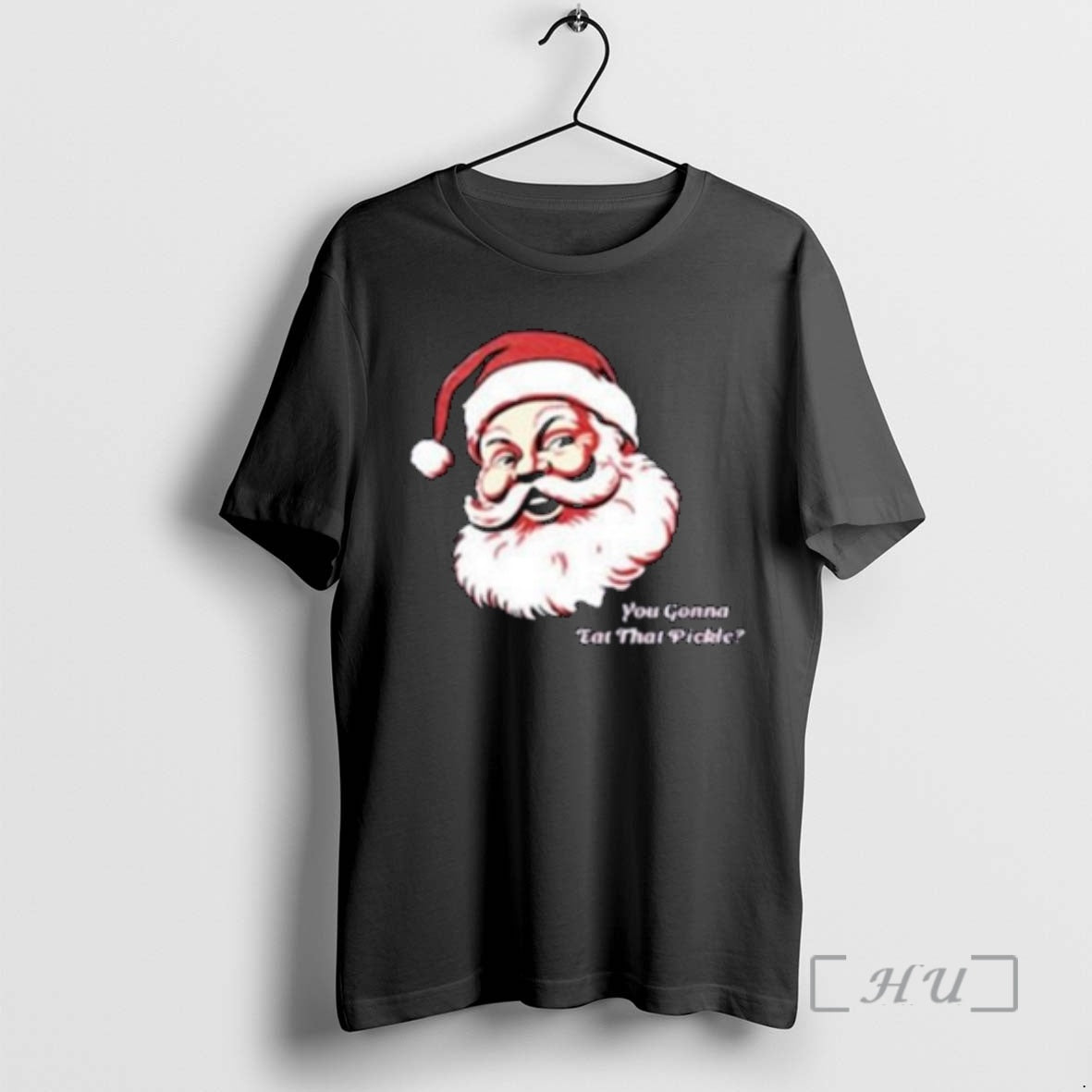 Officials You Gonna Eat That Pickle Santa Claus Circle Black - clothing by TeeHivey.com