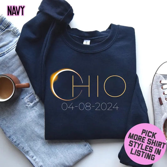 Ohio Total Solar Eclipse T-shirt, Twice In A Lifetime Tee, Solar Eclipse April 8 2024 Sweatshirt, Path of Totality Tee, America Eclipse Tee