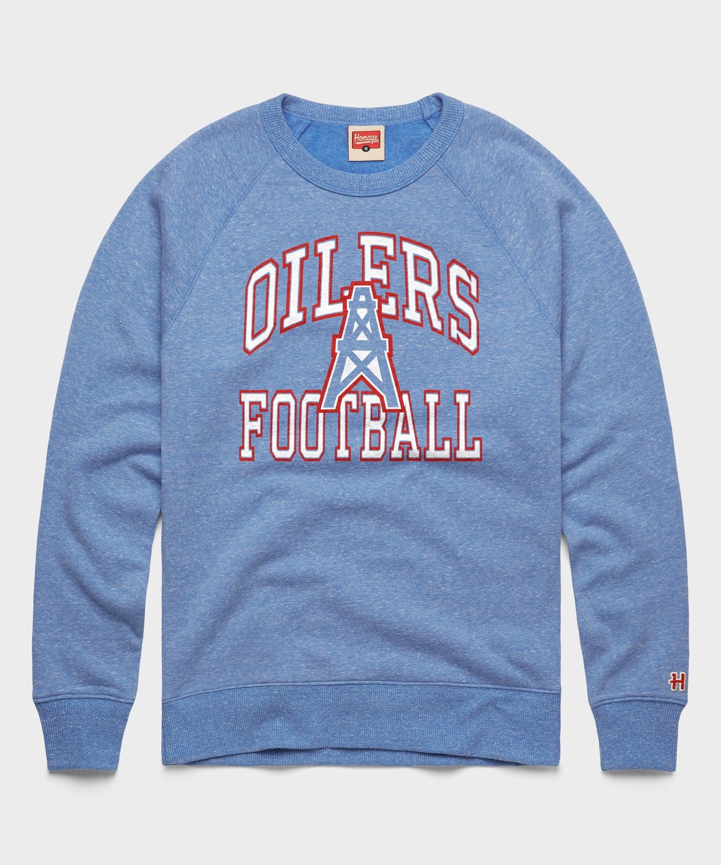 Oilers Football Arch Crewneck