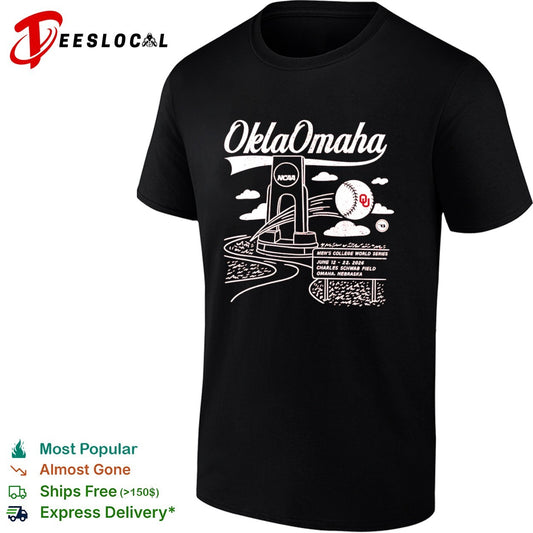 OklaOmaha 2026 Mens College World Series Oklahoma Sooners Baseball shirt