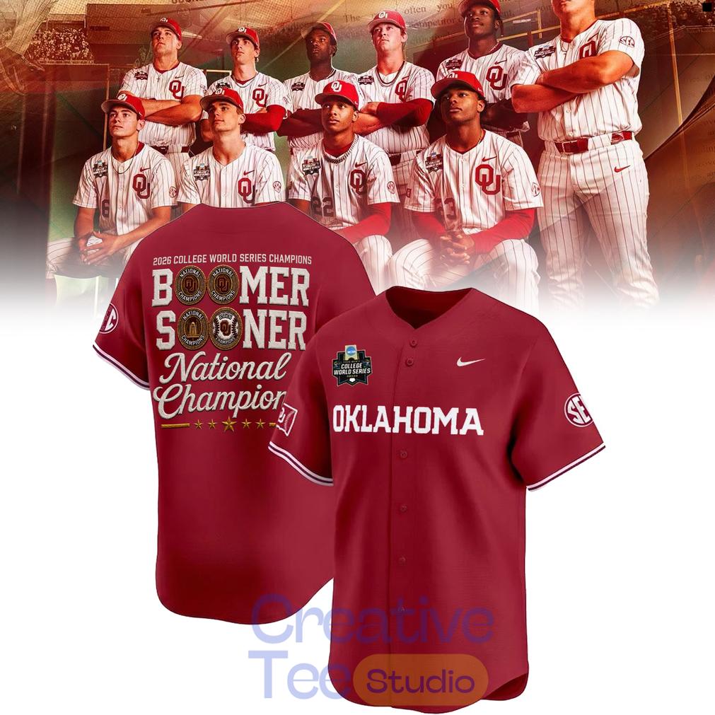 Oklahoma Sooners 2026 National Champions Special Red Baseball Jersey