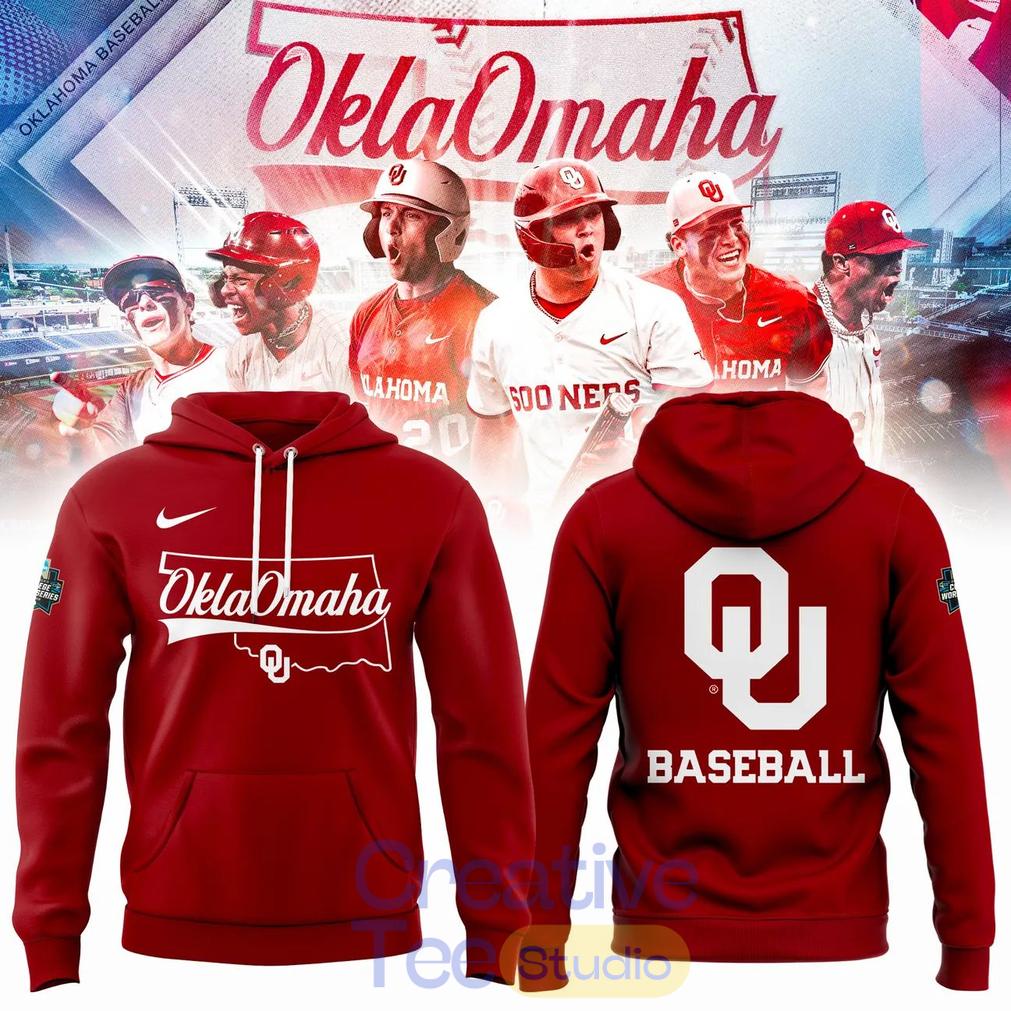 Oklahoma Baseball Omaha 2026 Men’s College World Series Tee Hoodie