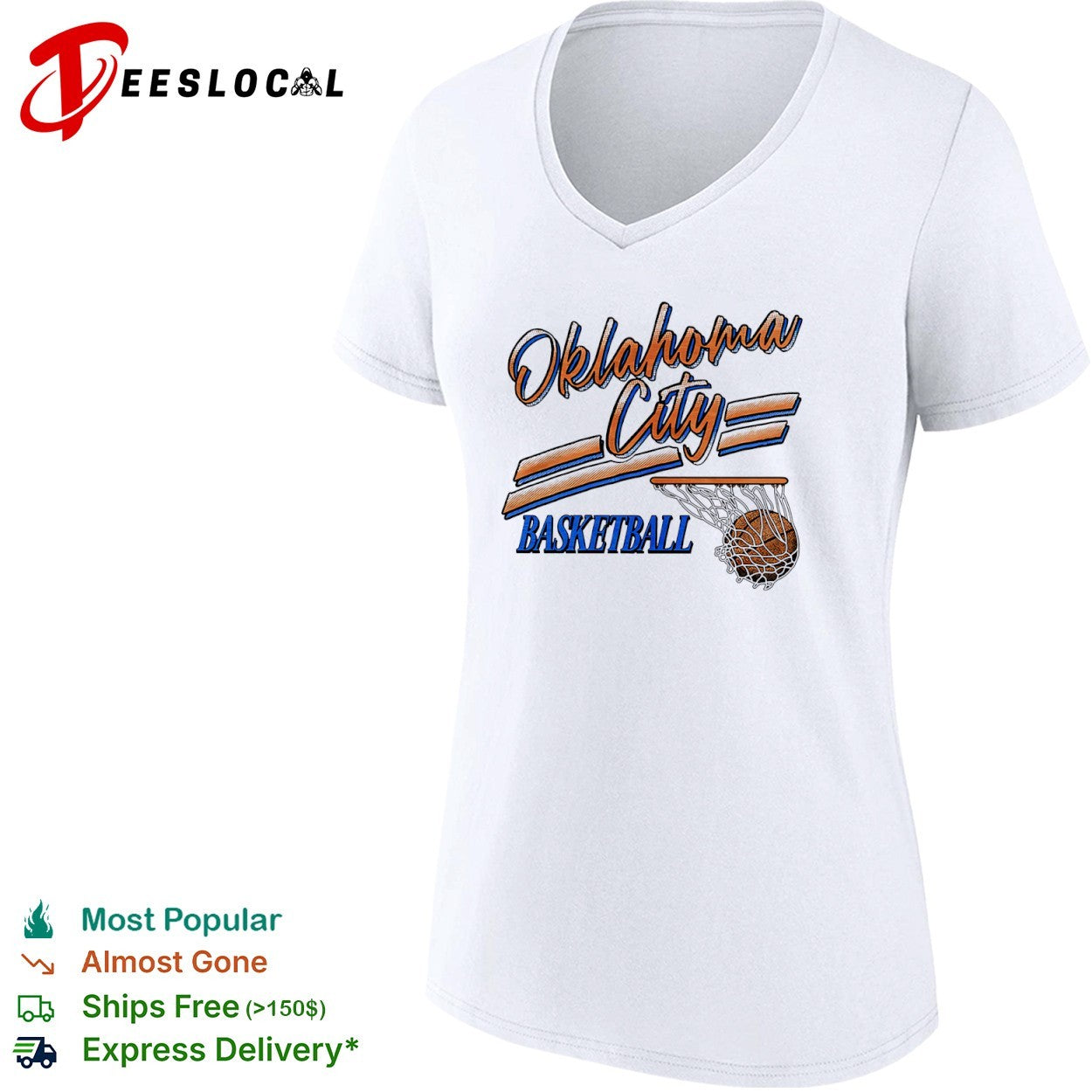 Oklahoma City Basketball featuring Oklahoma City and Basketball shirt