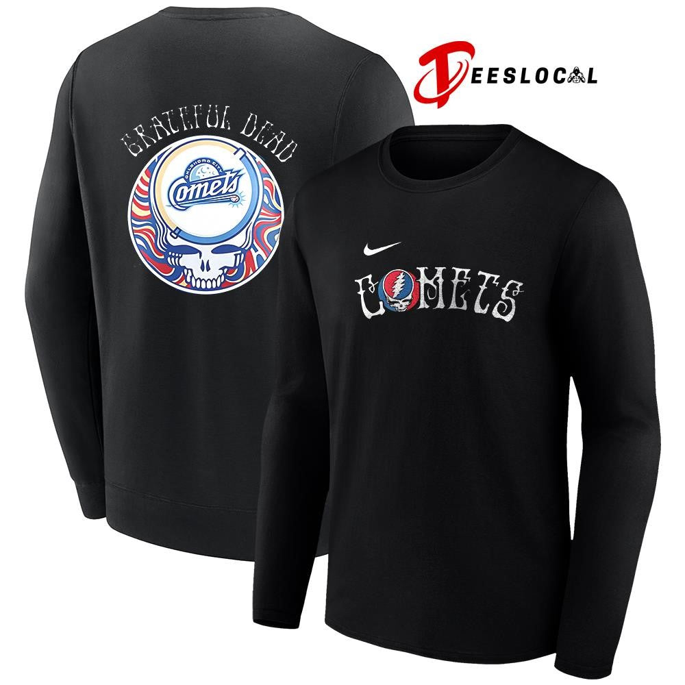Oklahoma City Comets x Grateful Dead Triple A logo shirt