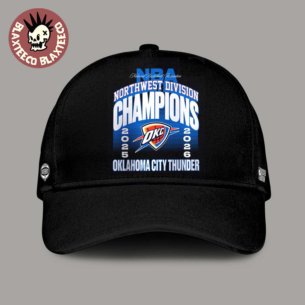 Oklahoma City Thunder 2026 NBA Northwest Division Champions Locker Room Cap Hat Snapback