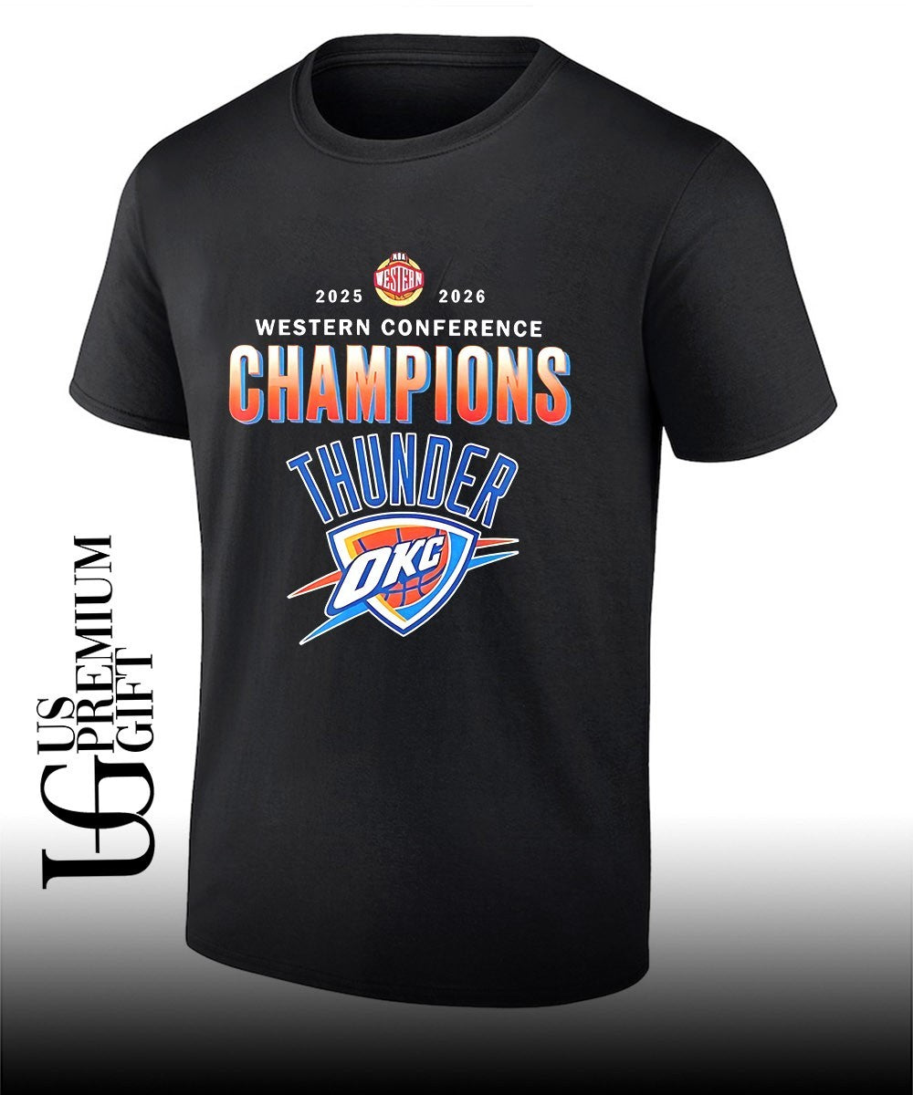 Oklahoma City Thunder Finals Western Conference Champions 2025-2026 retro shirt