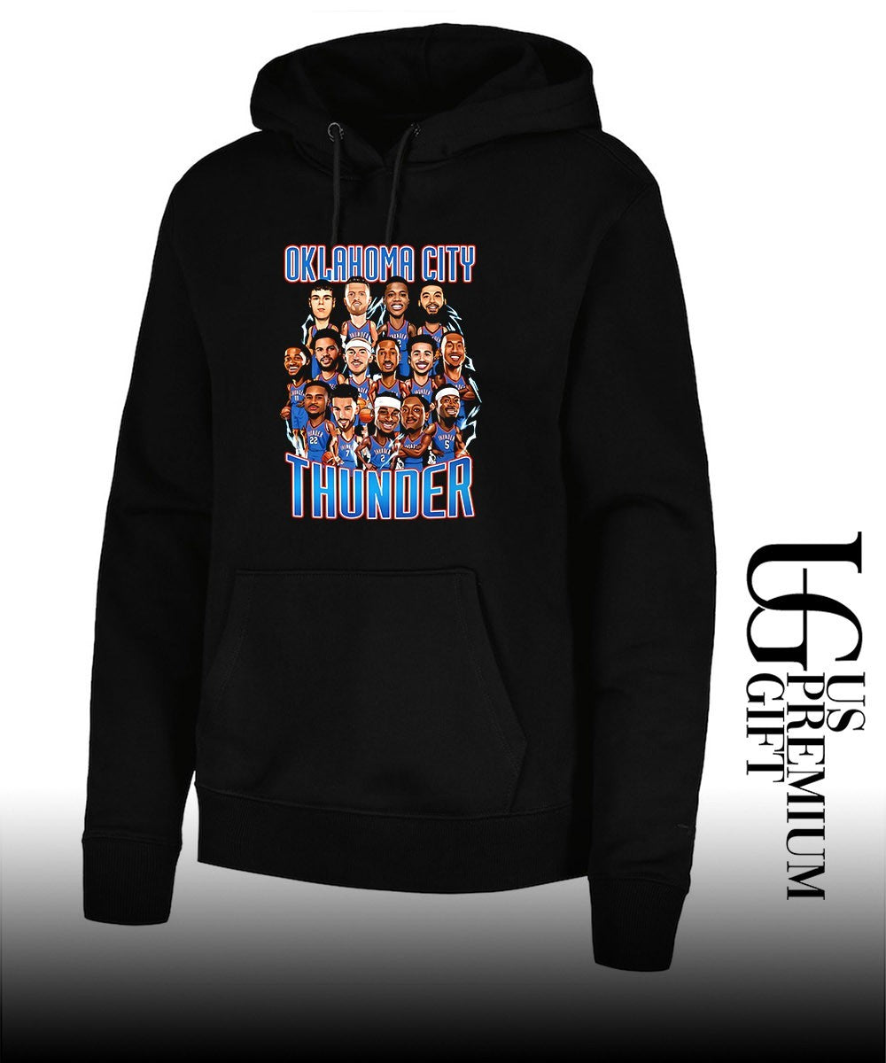 Oklahoma City Thunder NBA Basketball Team Players Roster caricature art shirt