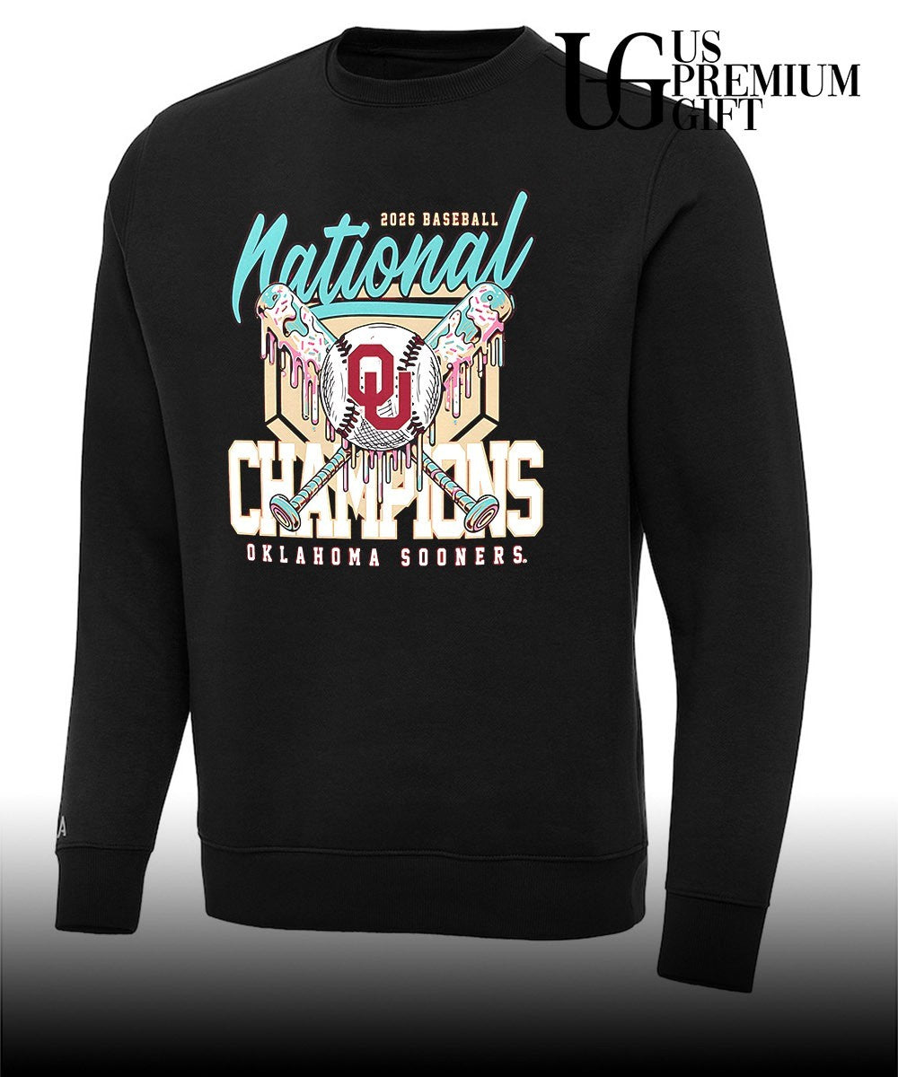 Oklahoma Sooners 2026 Baseball National Champions Team logo melted shirt
