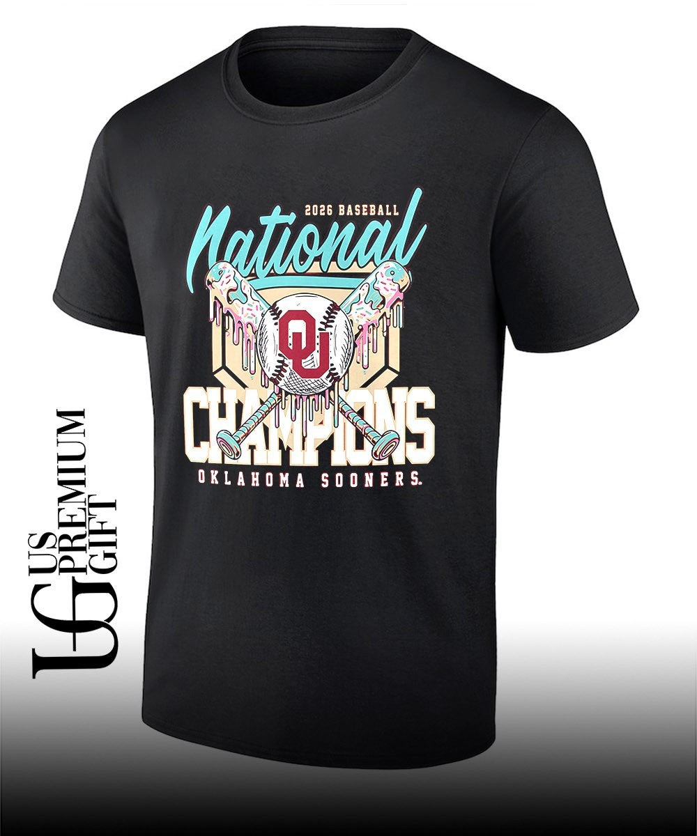 Oklahoma Sooners 2026 Baseball National Champions Team logo melted shirt