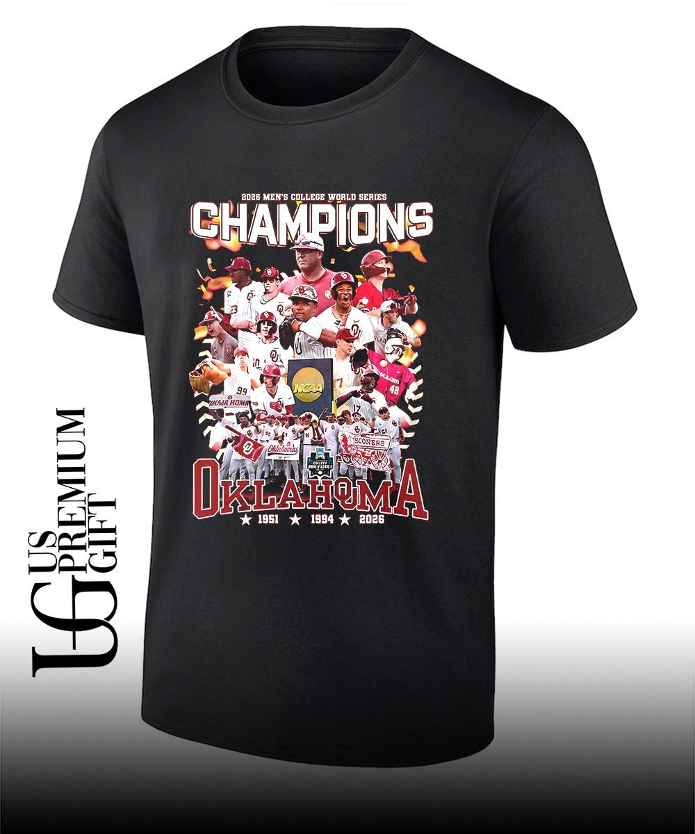 Oklahoma Sooners 2026 Men’s College World Series Champions NCAA Baseball shirt