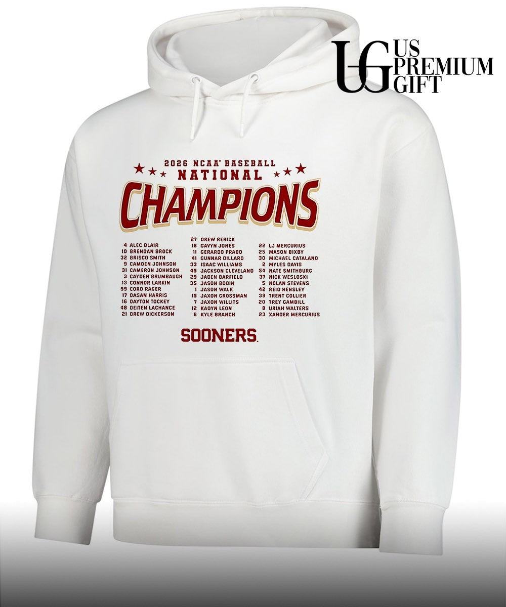 Oklahoma Sooners 2026 NCAA Baseball Men’s College World Series Champions Roster shirt