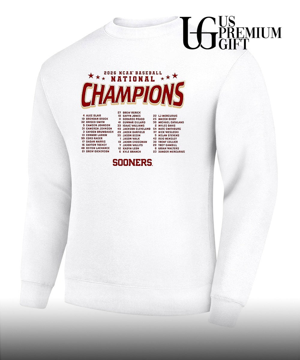 Oklahoma Sooners 2026 NCAA Baseball Men’s College World Series Champions Roster shirt