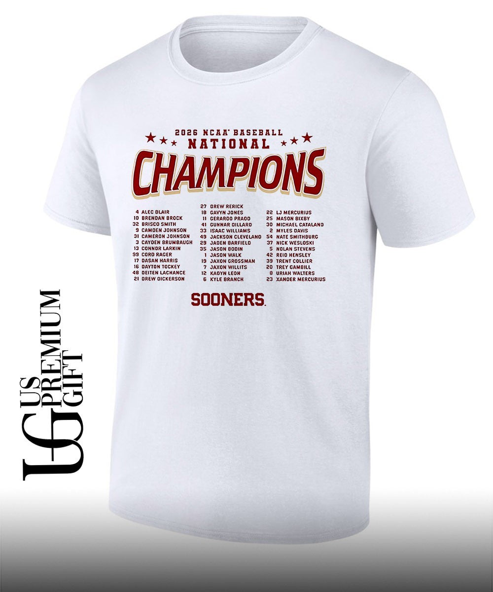 Oklahoma Sooners 2026 NCAA Baseball Men’s College World Series Champions Roster shirt
