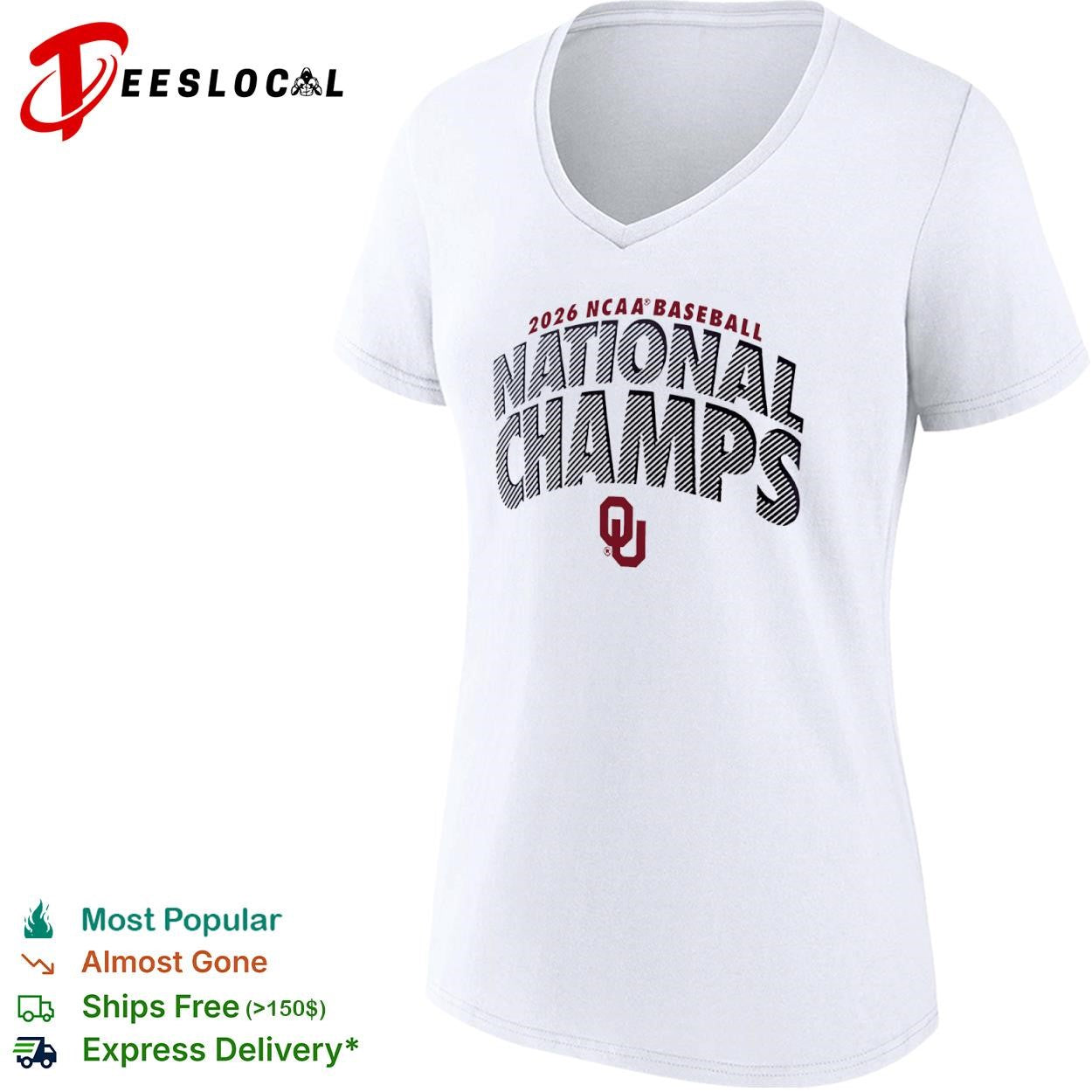 Oklahoma Sooners 2026 NCAA Baseball National Champs OU Logo shirt