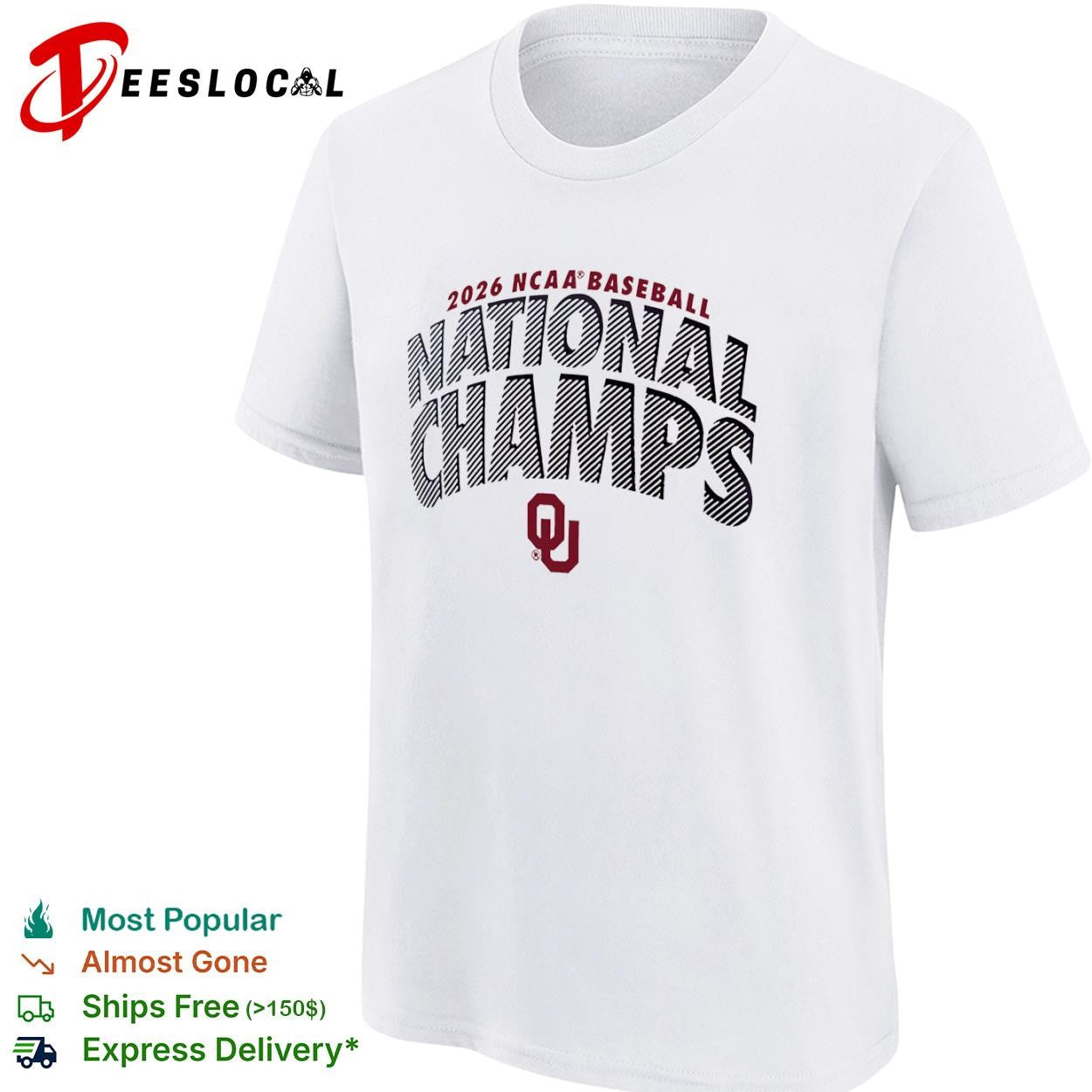 Oklahoma Sooners 2026 NCAA Baseball National Champs OU Logo shirt
