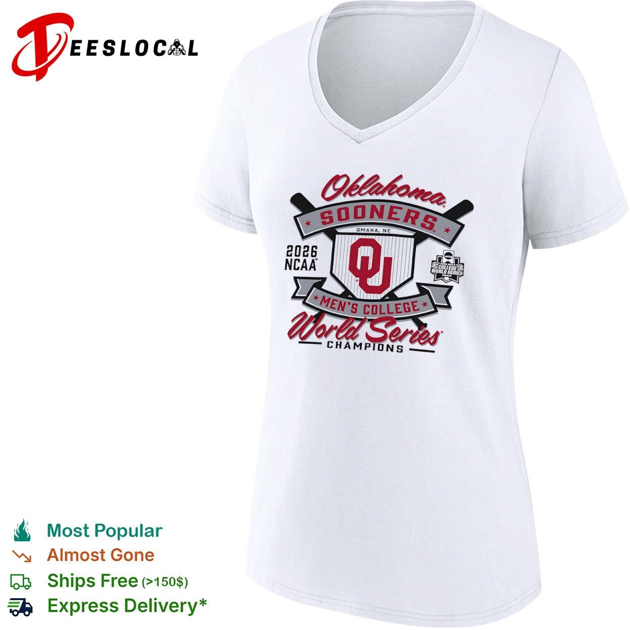 Oklahoma Sooners 2026 NCAA Men College World Series Champions Omaha NE shirt