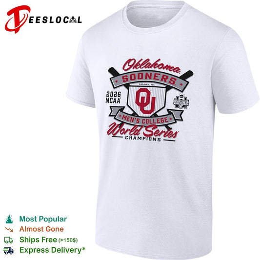 Oklahoma Sooners 2026 NCAA Men College World Series Champions Omaha NE shirt
